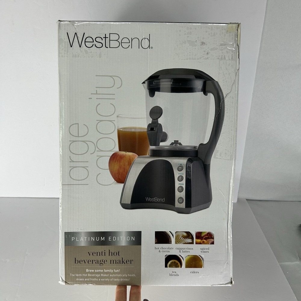 West Bend Venti Hot Beverage Maker Platinum Edition 72 oz Black CL401V New